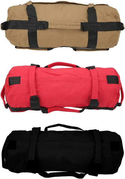 Multi Purpose Oxford Fabric Workout Sandbag with 6 Handles and Filler Bags for Indoor Gym Easy Adjustment, Easy Storage