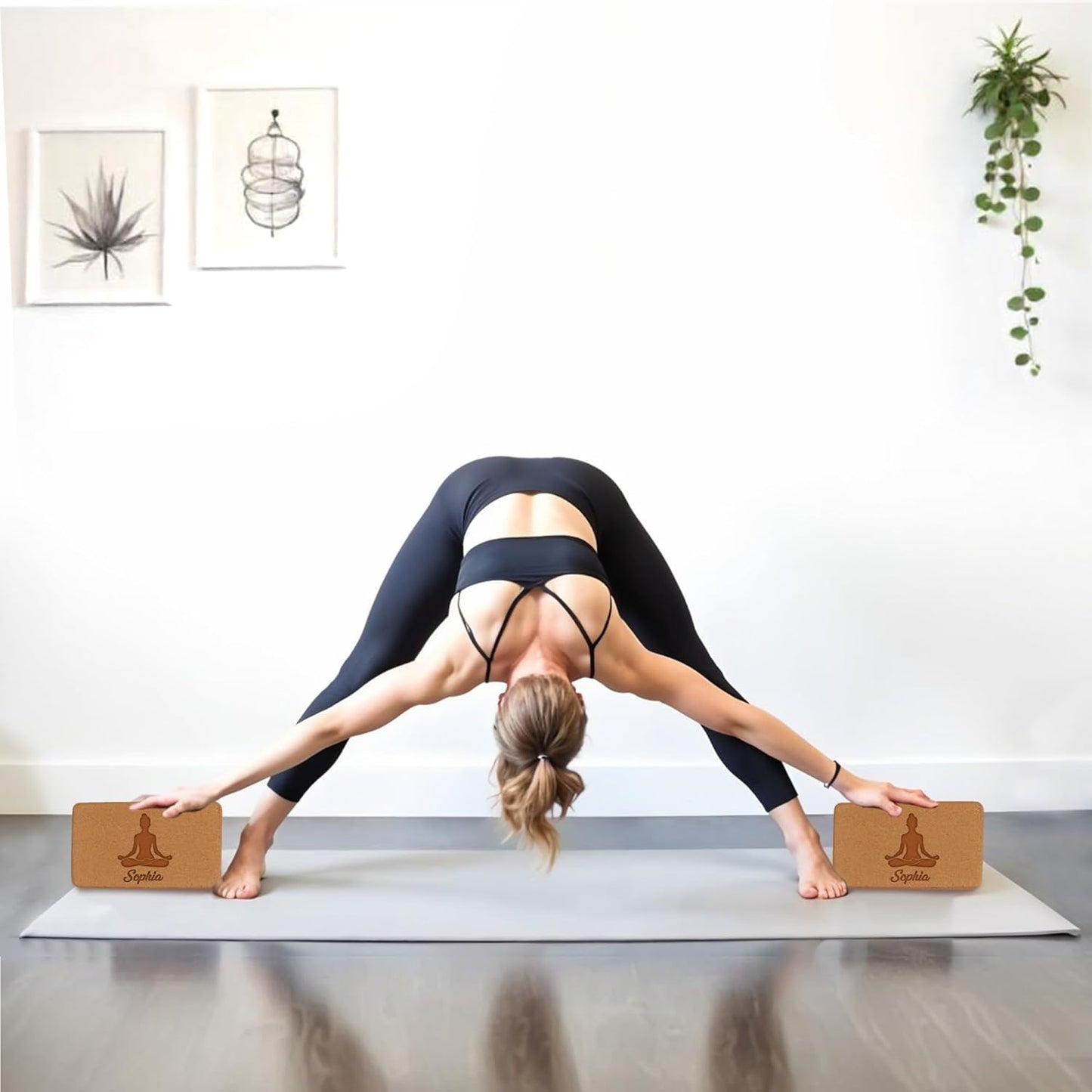 Personalized Yoga Blocks Yoga Gift 2 Pack with Custom Design or Logo, Exercise blocks Yoga Blocks Soft Non-Slip for Pilates, Meditation, Custom Yoga Accessories for Men & Women