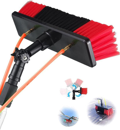 Professional Window Cleaning Kit with 30cm 180° Rotating Brush Extendable Pole Ideal for High Windows Indoor/Outdoor Glass Cleaning Tools StreakFree Shine