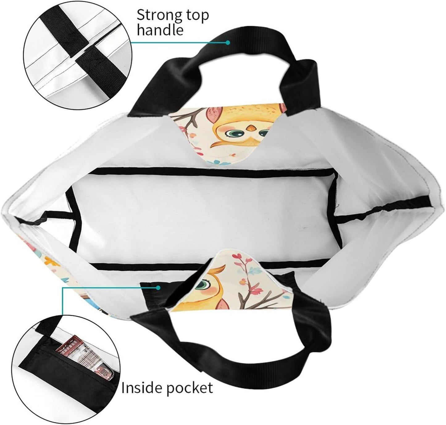 Tote Shoulder Bag Large Durable Reusable Eco-friendly Handbag Lightweight Stylish for Daily Use-19.7x15.7x5.9 Inch - Colors A