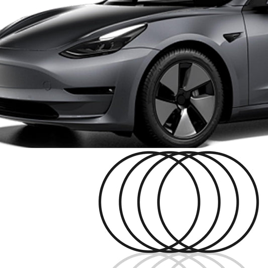 Rim Protector for Car Wheels (Fits 18-21" Wheel Diameter) - Pack of 4 Premium ABS Wheel Protector for All Cars, Trucks, SUVs and Tesla All Models (Red,20)