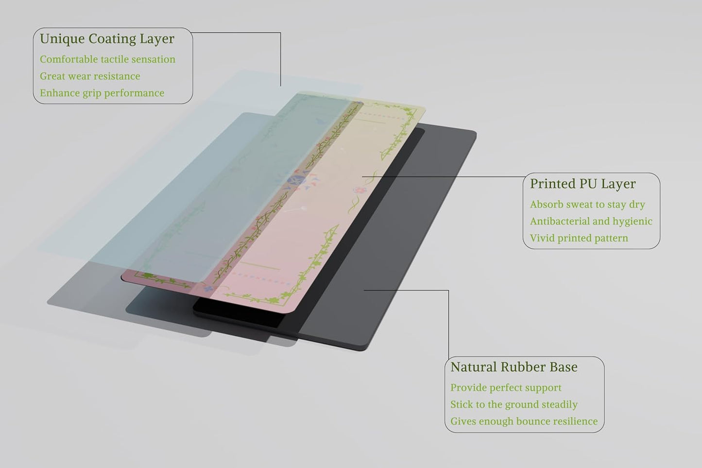 【BulgurYe】Yoga Mat * Nature Line -- Unique coating technique, Great wear resistance for a longer service life, Vividly printed pattern to protect eyes, Natural rubber base, Strong bounce resilience, Absorb sweat instantly to stay dry, Clean and hygienic.