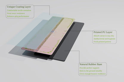 【BulgurYe】Yoga Mat * Nature Line -- Unique coating technique, Great wear resistance for a longer service life, Vividly printed pattern to protect eyes, Natural rubber base, Strong bounce resilience, Absorb sweat instantly to stay dry, Clean and hygienic.