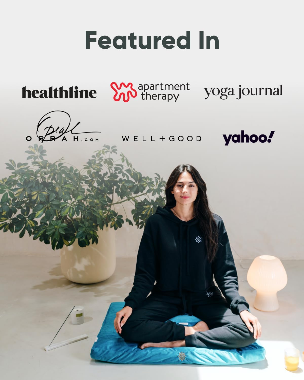 Mindful & Modern Zabuton Meditation Mat - Cotton Filled Yoga and Meditation Pad - Zabuton Meditation Cushion for Kneeling and Sitting Support - Large Rectangular Sitting Floor Pillow for Bench or Zafu
