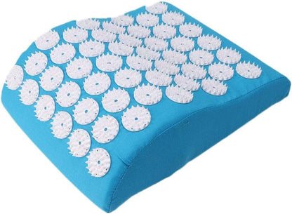 Acupressure Massage Pillow Improve Stiffness Safe Acupressure Pillow Improve Fatigue Relieve Headache Multiple Massage Points Keep Healthy Home Use for Sleep(Blue)