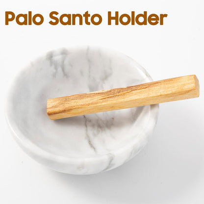 Incense Holder, Beautiful Natural Marble Incense Burner for Meditation, 9 Incense Holes Suitable for Most Types (Black)