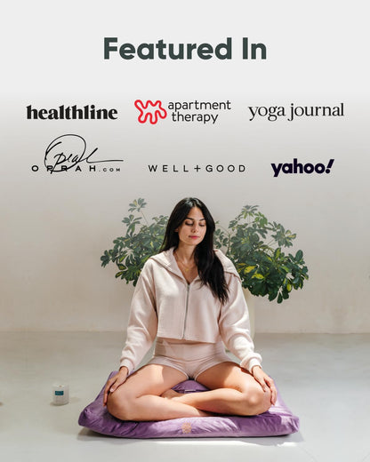 Mindful & Modern Zabuton Meditation Mat - Cotton Filled Yoga and Meditation Pad - Zabuton Meditation Cushion for Kneeling and Sitting Support - Large Rectangular Sitting Floor Pillow for Bench or Zafu