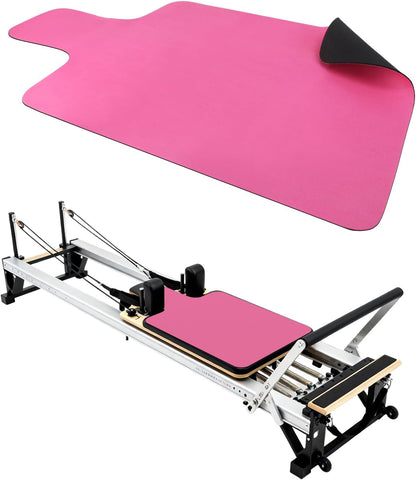 Non Slip Pilates Reformer Mat, Soft Fleece Surface Pilates Towel Mat, Pilates Mat with Multiple Equipment, Lightweight and Foldable, Wicking and Quick Drying for Yoga, Fitness