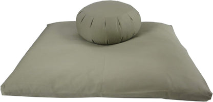 Buckwheat Zafu and Large Zabuton Meditation Cushion Set (2pc)
