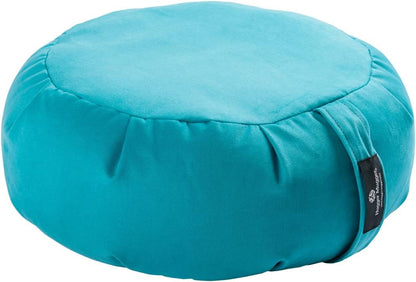 Hugger Mugger Zafu Meditation Cushion - Support in Cross-Legged Sitting, Buckwheat Filled, Durable Fabric, Convenient Handle, Handmade in USA