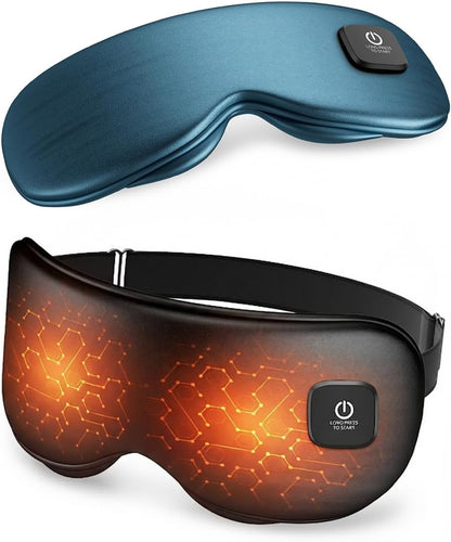 Heated Eye Mask - Cordless Eye Mask for Dry Eyes, FSA-HSA Eligible, Eye Relief, Improved Sleep, Washable Eye Heating pad for Travel and with Replaceable Shell