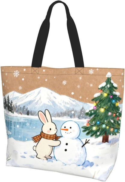 Tote Shoulder Bag Large Durable Reusable Eco-friendly Handbag Lightweight Stylish for Daily Use-19.7x15.7x5.9 Inch - Colors B