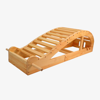 Yogikuti Iyengar Yoga Viparita Dandasana Bench – Wooden Back Bending Bench for Deep Stretching and Flexibility | Large Back Bender for Enhanced Support