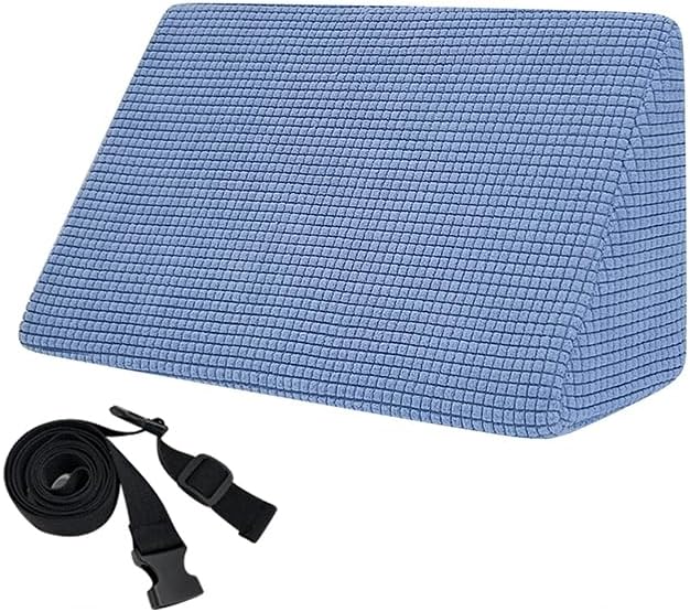 Small Wedge Pillow for Side Sleeping Positioning Wedges Adult, Foam Triangle Wedges Medical for Bed Positioning, Bed Sores Chair Wedge Pillow for Laptop, Yoga, Sofa, Leg Elevation Mini Cushion (1Pcs)