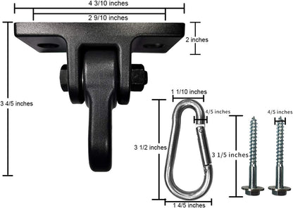 ABUSA Heavy Duty Blue Swing Hangers Screws Bolts Included Over 5000 lb Capacity Playground Porch Yoga Seat Trapeze Wooden Sets Indoor Outdoor 2 Pack