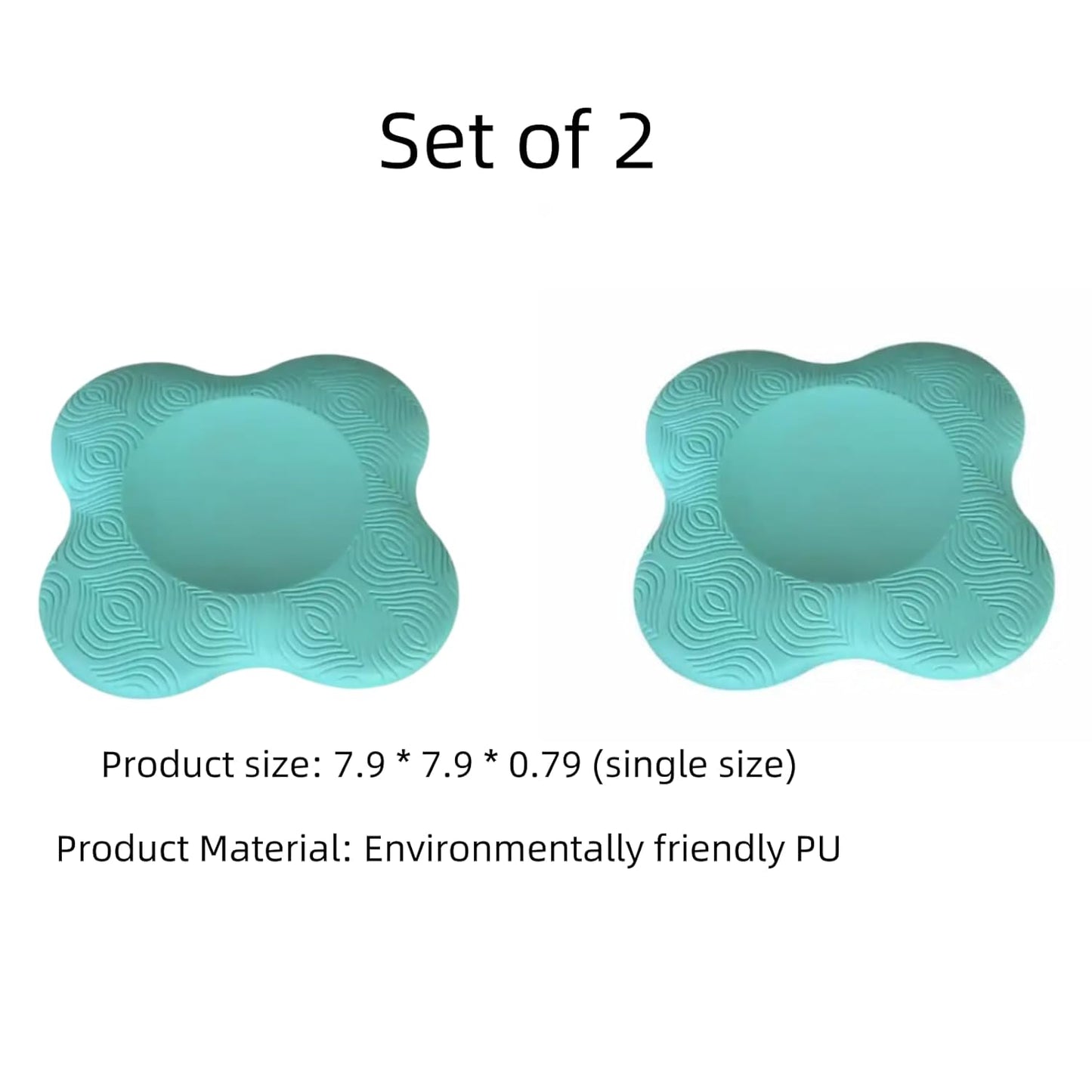 Yoga Knee Guards (Set of 2) - Male and Female Yoga Props and Accessories for Fitness, Travel, Meditation, Kneeling, Balance, Floor, Pilates Pads for Knee and Elbow (green)