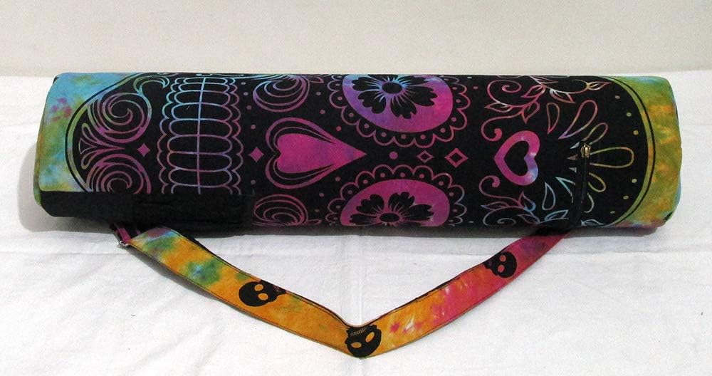 INDIAN CRAFT CASTLE ICC Yoga Mat Bag Carrier Full-Zip Exercise Yoga Mat Carry Bag for Women Men with Multi-Functional Storage Pockets and Adjustable Shoulder Strap 26X6 Inches