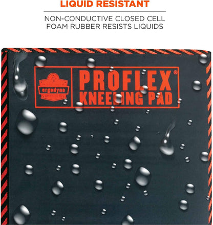 Ergodyne ProFlex 375 Kneeling Pad, Foam Knee Cushion, Water Resistant Kneeling Mat, 8" x 18" x 1,Orange, Compact