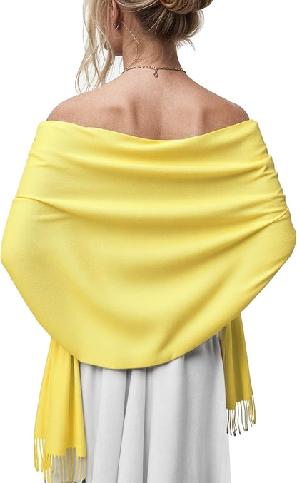 Women's Scarf Pashmina Shawls and Wraps for Evening Dress Wedding Bridal Bridesmaid Winter Warm Long Large Scarves - Colors A