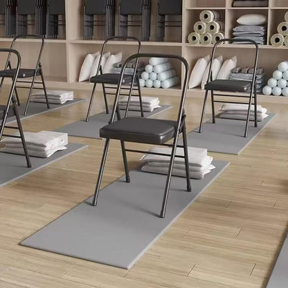Pilates Yoga Chair,Premium Backless Metal Yoga Chair,Iyengar Auxiliary Chair Suitable for A Variety of Yoga Practices,Black