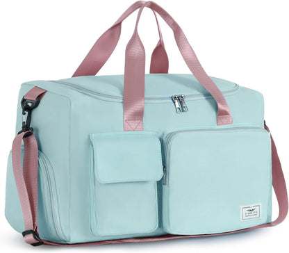 FIORETTO Women's Gym Duffle Bag with Shoes Compartment, 30L Capacity, Ideal for Travel, Gym, Sports, Duffel, Weekender