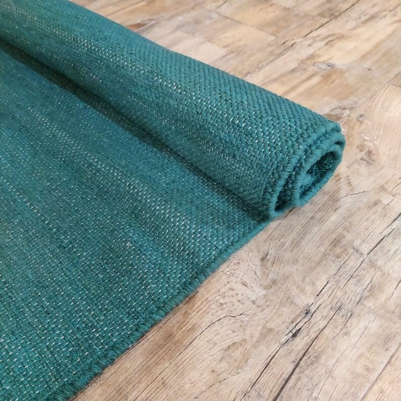 Jaipur art & Rugs Organic Cotton Yoga Mat - Eco-Friendly Hand-Woven Rug - Non Slip & Thick (24”x72”x5mm) for Everyday Fitness at Home - Comfortable Extra-Long