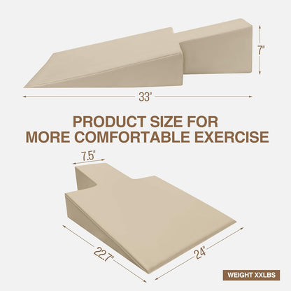 LeisureKing Large Upholstered Pilates Wedge for Pilates Reformer, Exercise Equipment for Pilates Reformer Machine, Workout Pad for Floor Exercises, Ideal for Home Pilates and Studio Use