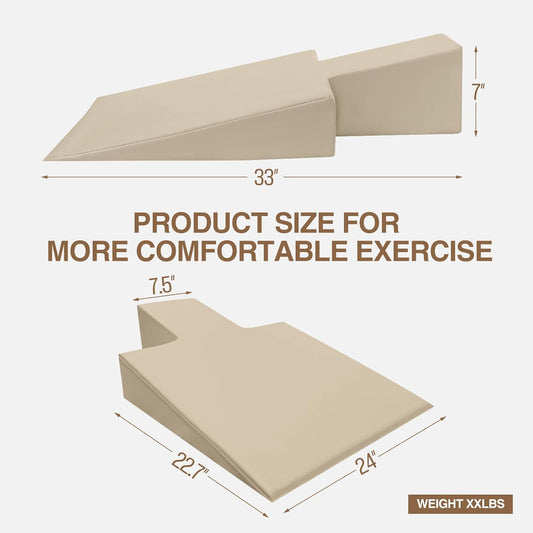 LeisureKing Large Upholstered Pilates Wedge for Pilates Reformer, Exercise Equipment for Pilates Reformer Machine, Workout Pad for Floor Exercises, Ideal for Home Pilates and Studio Use