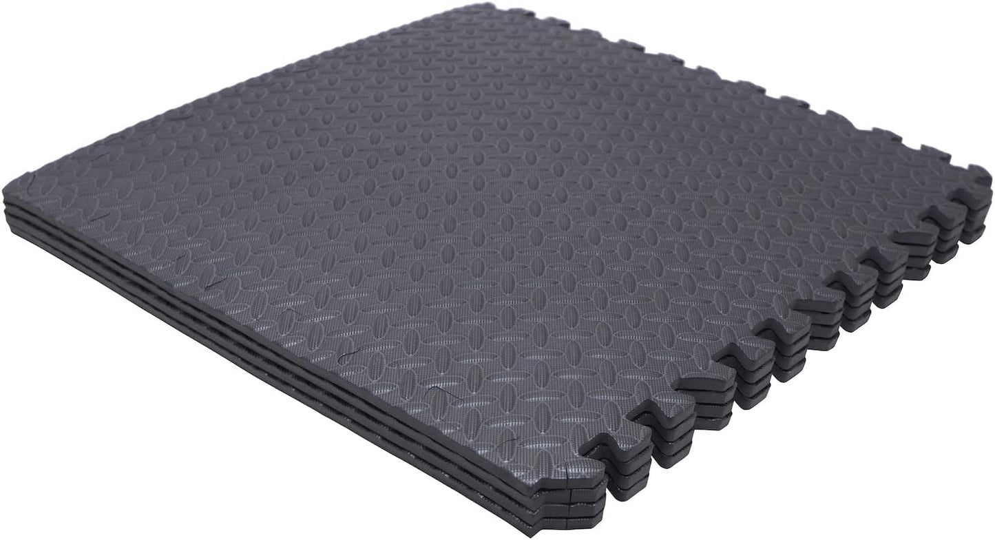 HTTMT- 8X(32 Sqft) Pink Gym Floor Mat 24x24 EVA Foam Interlocking Exercise Fitness Puzzle Floor Gym Yoga Mat Workout Pad [P/N: MTET-HOME012-8PC]
