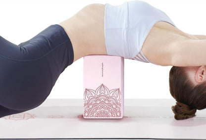 nuveti Yoga Blocks Set of 2, High Density Yoga Brick Foam Blocks to Improve Strength, Flexibility and Balance Brick Foam Blocks