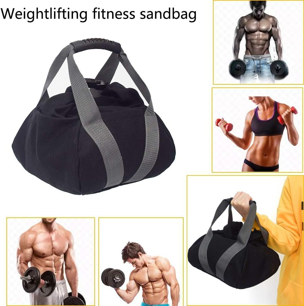 2 Pcs Adjustable Canvas-Kettlebell-Sandbag wtih Handle for Training Home Training, Yoga, Fitness