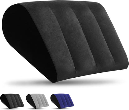 Prosixtoy Portable Wedge Pillow Inflatable Cushion - Body Positioners Lightweight Wedge Pillow for Sleeping, Leg Elevation, Use in Bed, Travel, Camping, Fast Inflating Deflation (Black)