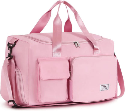 FIORETTO Women's Gym Duffle Bag with Shoes Compartment, 30L Capacity, Ideal for Travel, Gym, Sports, Duffel, Weekender