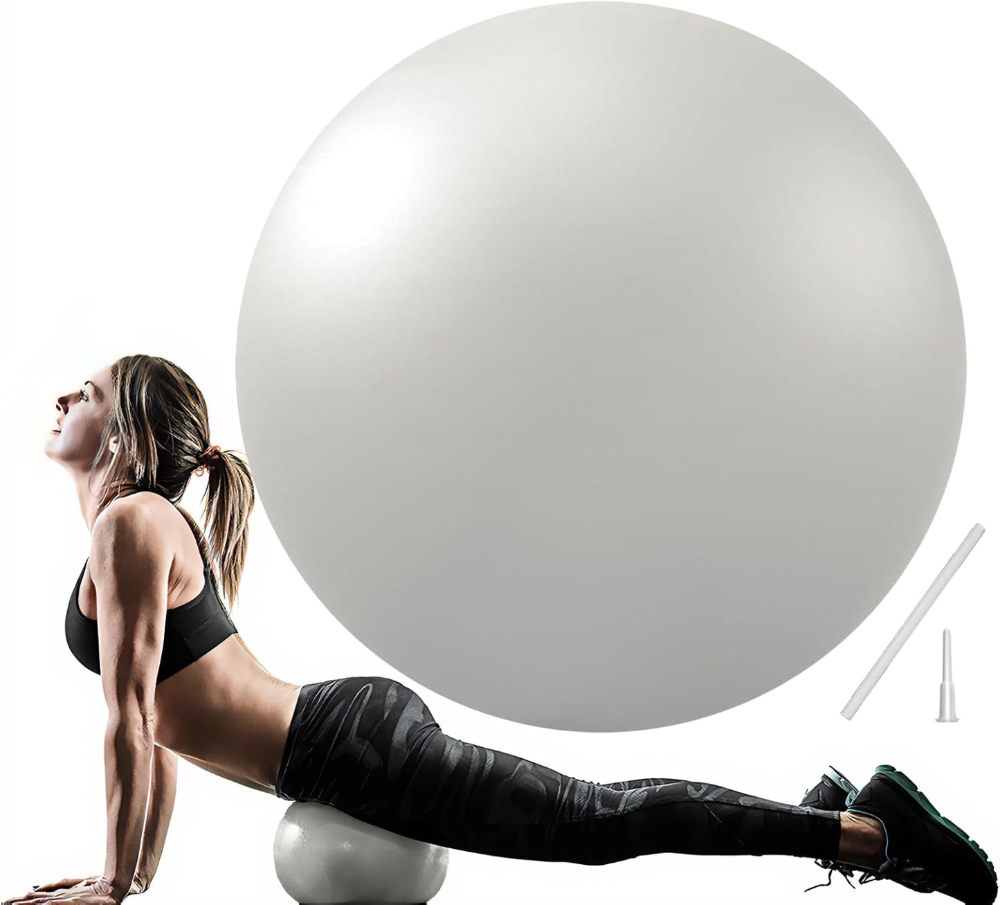 PL-0003 Soft Exercise Ball, Anti-Burst Yoga Ball Chair Supports 2200lbs PL-0003
