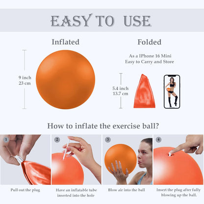PL-0003 Soft Exercise Ball, Anti-Burst Yoga Ball Chair Supports 2200lbs PL-0003