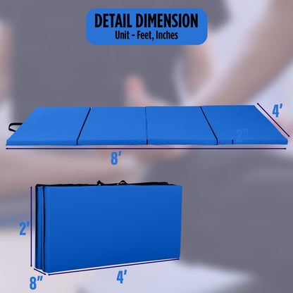 Gymnastics Mats Foldable Tumbling Mats Portable Gymnastics Exercise Mat Thick Gymnastics Tumbling Mats Pad Home Exercise Panel Mat With Carrying Handles