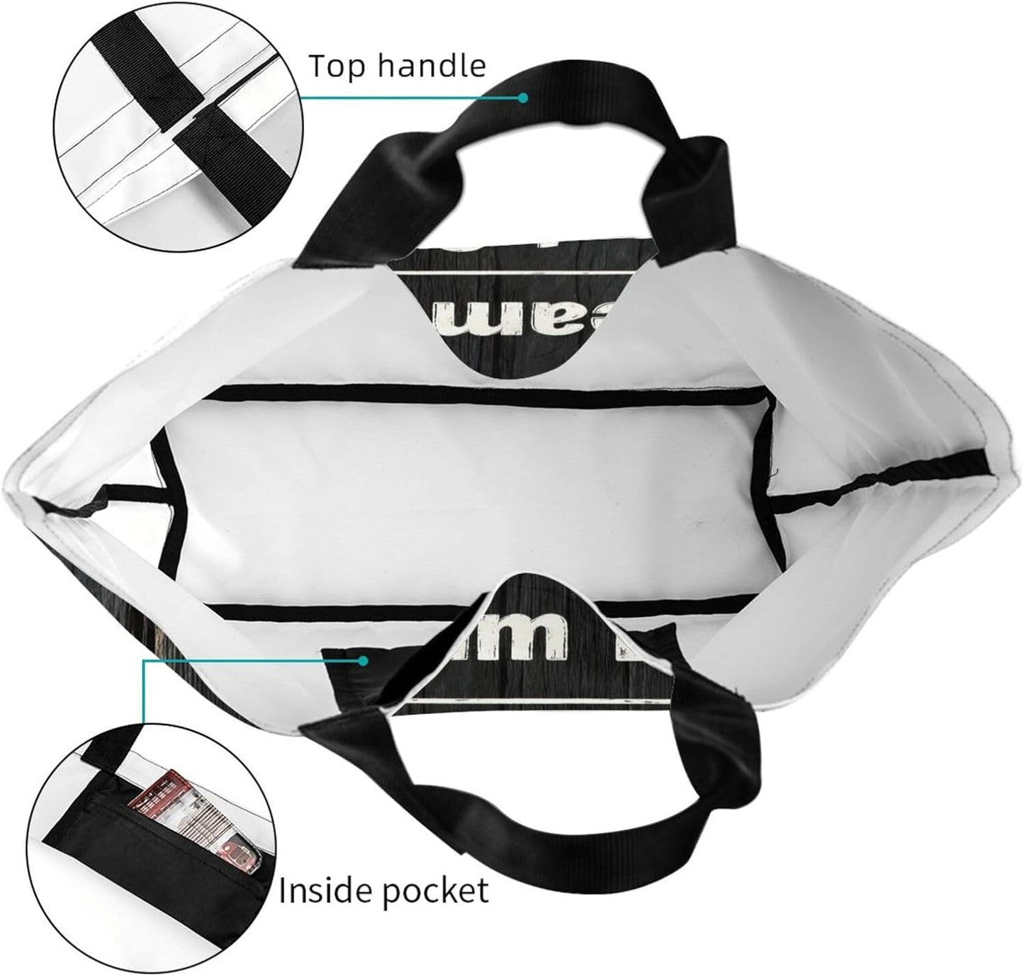 Tote Shoulder Bag Large Durable Reusable Eco-friendly Handbag Lightweight Stylish for Daily Use-19.7x15.7x5.9 Inch - Colors B