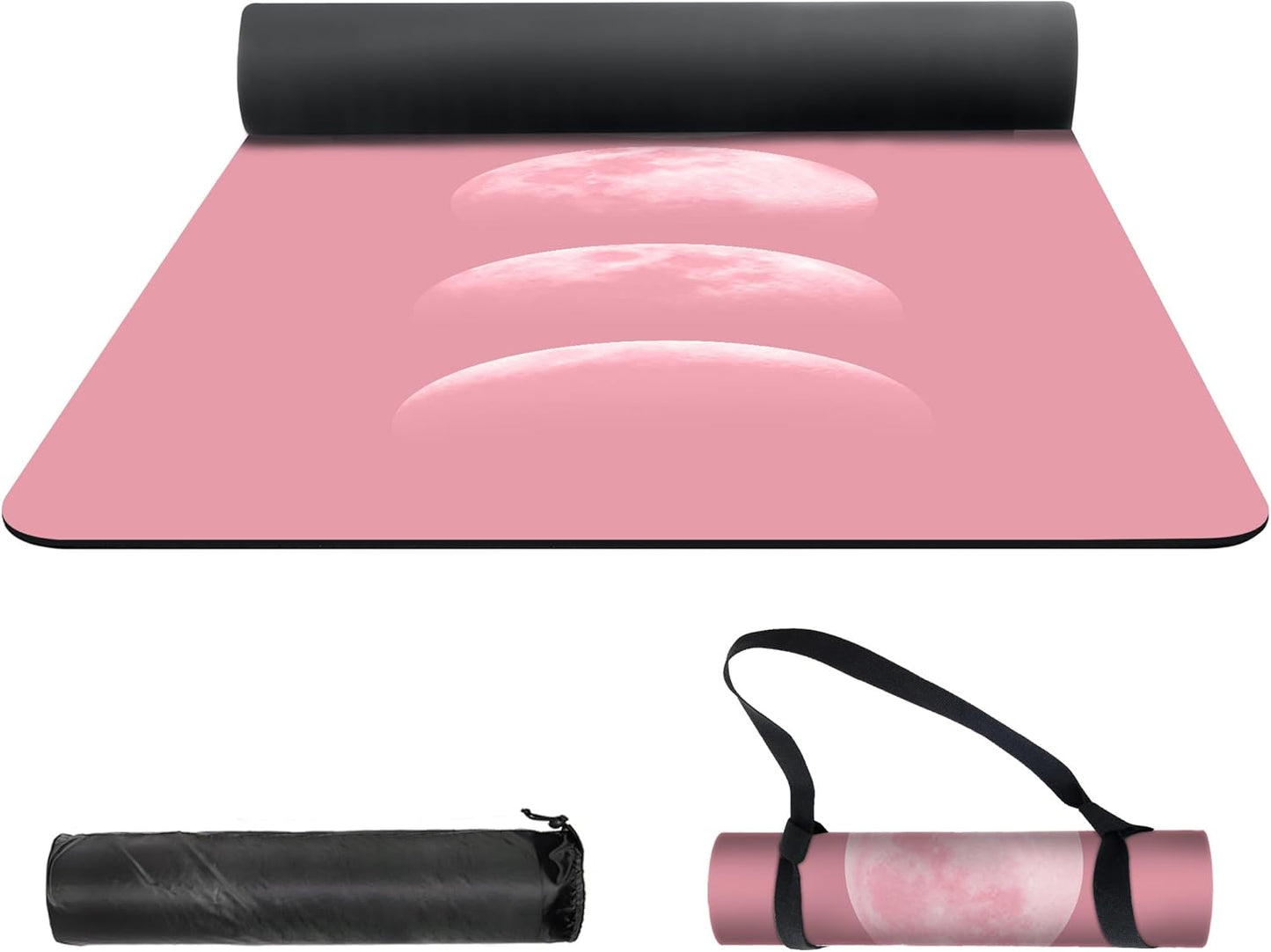 nuveti Yoga Mat Print Extra Thick TPE Non Slip Fitness Exercise Mat with Carrying Bag,72"x24" Extra Thick 6MM Exercise & Workout Mat for Yoga, Pilates Fitness and Floor Exercises - Colors B