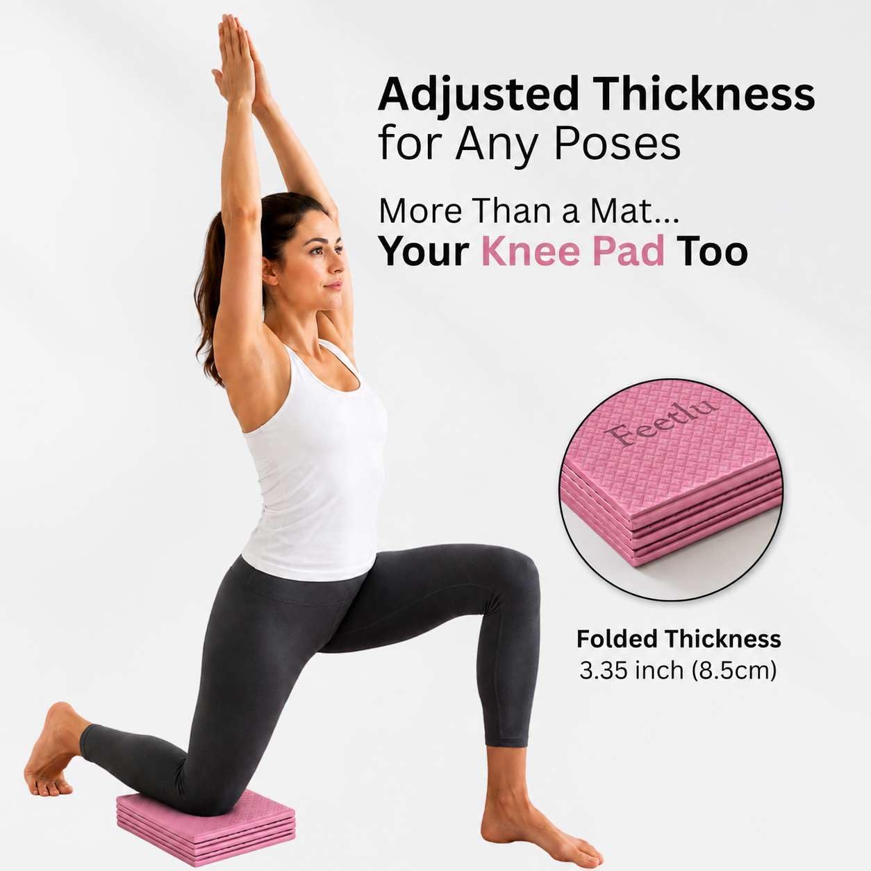 Foldable Yoga Mat, 6mm Thick, Lightweight, Anti-Slip, and Easy to Store – Perfect for Travel, Yoga, Pilates, Home Workouts, and Floor Exercises