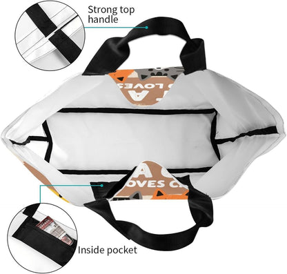Tote Shoulder Bag Large Durable Reusable Eco-friendly Handbag Lightweight Stylish for Daily Use-19.7x15.7x5.9 Inch - Colors A