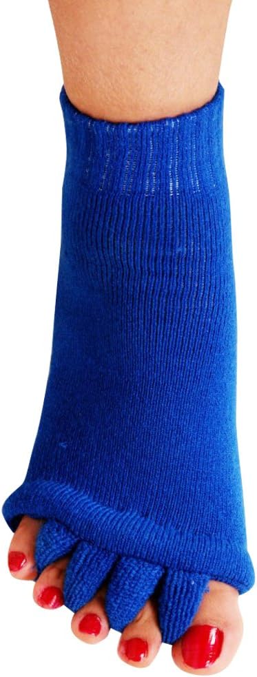 Yoga Sports GYM Five Toe Separator Socks Alignment Pain Health Massage Socks, Prevent Foot Cramps, One Pair