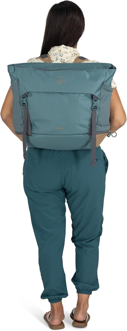 Osprey Daylite Large Tote Weekend Pack - Shoulder or Backpack Carry with Laptop Sleeve & Shoe Compartment, Torrent Blue