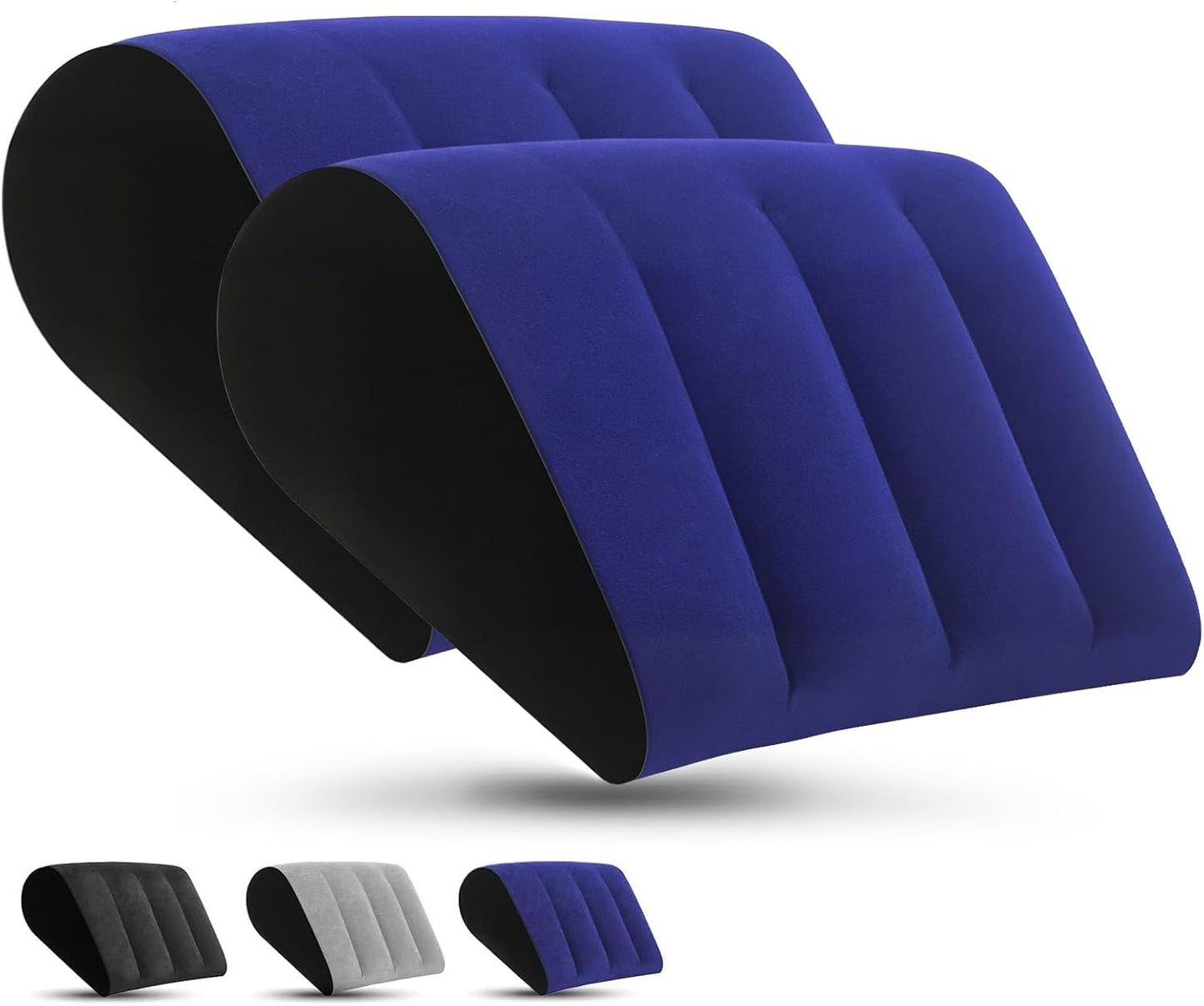 Prosixtoy Portable Wedge Pillow Inflatable Cushion - Body Positioners Lightweight Wedge Pillow for Sleeping, Leg Elevation, Use in Bed, Travel, Camping, Fast Inflating Deflation (Black)
