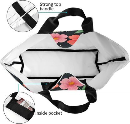 Tote Shoulder Bag Large Durable Reusable Eco-friendly Handbag Lightweight Stylish for Daily Use-19.7x15.7x5.9 Inch - Colors B