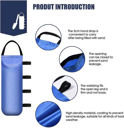 IALNAI 112 LBS Canopy Weights Sand Bags for Canopy Outdoor Advertising Tent Sunshade Fixed Windproof Pop up Tent（No Sand） 4-Pack Package May Vary