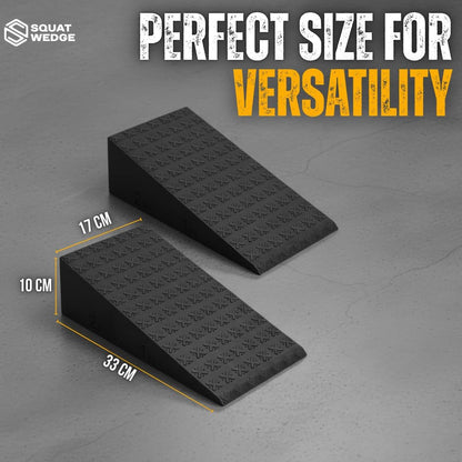 Squat Wedge & Calf Raise Block, 2-PCS Non-Slip Heel & Foot Elevated Slant Board for Workout, Weightlifting, Physical Therapy & Calf Stretching, For Men & Women