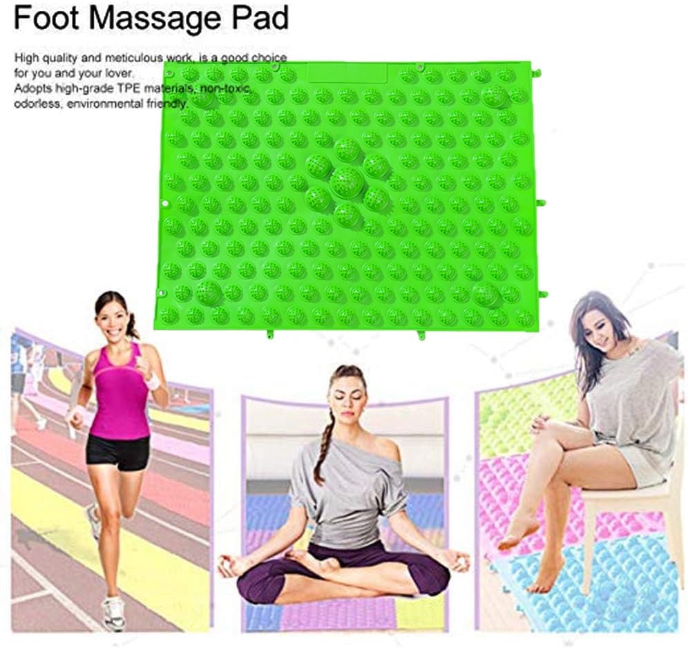 Foot Massage Mat Massage Pad Acupressure Mat Bathroom Mat Yoga Mat Outdoor Game 2 PCS (Blue)