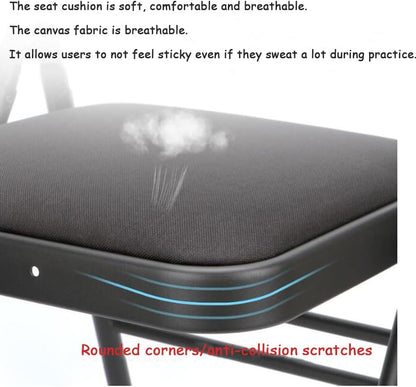 Yoga Auxiliary Chair Freestanding Inversion Chair Backless Yoga Chair Folding Balance Training Yoga Stool for Yoga Studios Offices Conference Rooms