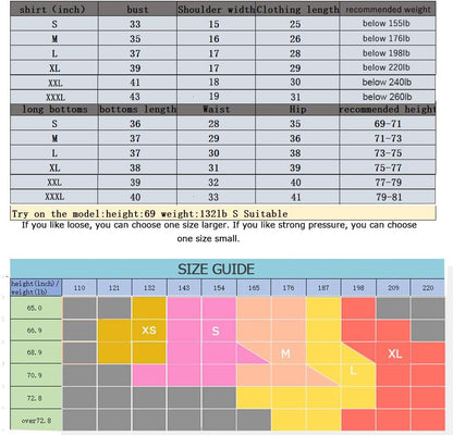BUYJYA 5Pcs Men's Compression Pants Shirt Top Long Sleeve Jacket Athletic Sets Gym Clothing Mens Workout