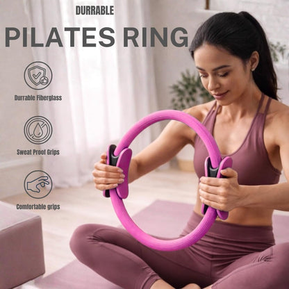 Pilates Kit for Home Workouts, Pilates Equipment Ring and Ball Set with Resistance Bands, Pilates Essentials Kit for Women, Home Pilates Workout Kit, Pilates Starter Kit for Women at Gym Studio Travel